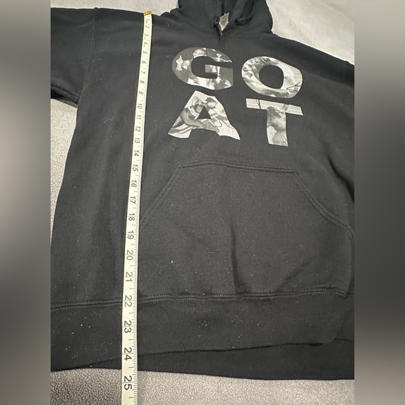Serena Williams Black GOAT hoodie. Medium. Grand Slam Titles. Drawstring pocket - Picture 5 of 12